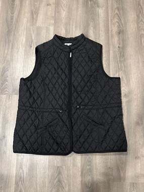 NorthStyle Women's Black Quilted Zip-Up Vest Plus Size 3X